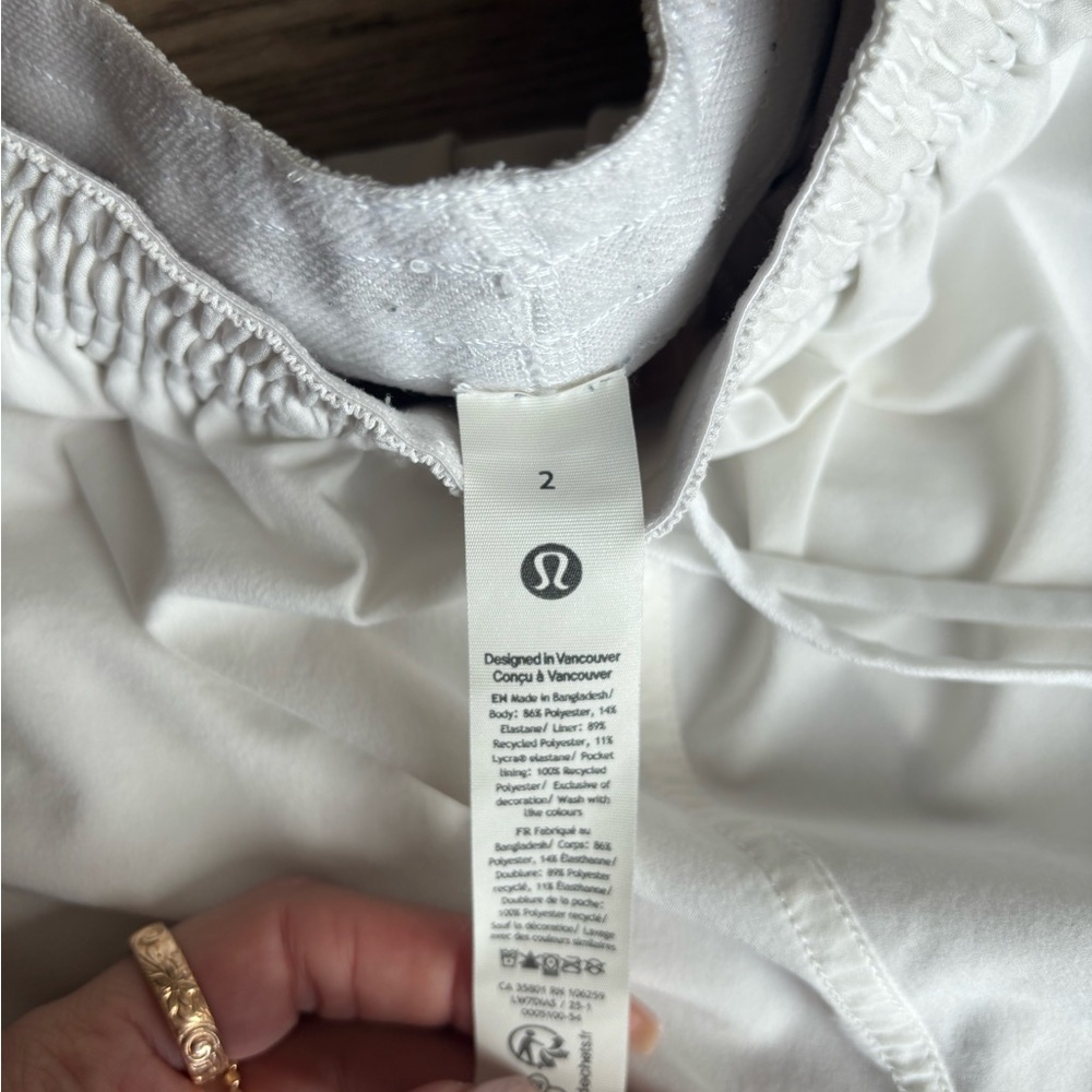 Lululemon Pace Rival High-Rise Short 3" White Size 2 - Picture 9 of 11